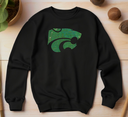 Novi Wildcats Black Spangled Sweatshirt