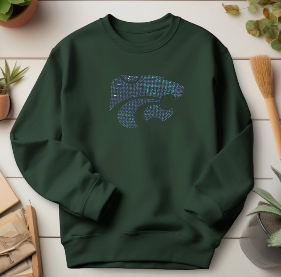 Novi Wildcats Green Spangled Sweatshirt