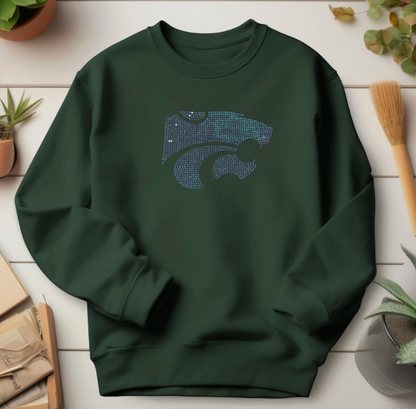 Novi Wildcats Green Spangled Sweatshirt