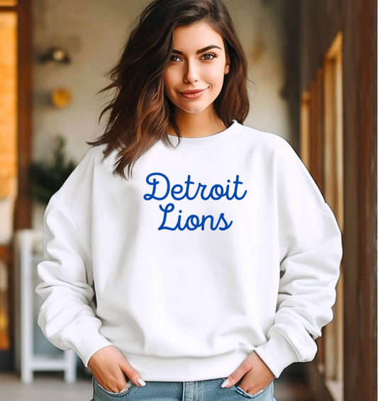 Detroit Lions Cursive Sweatshirt